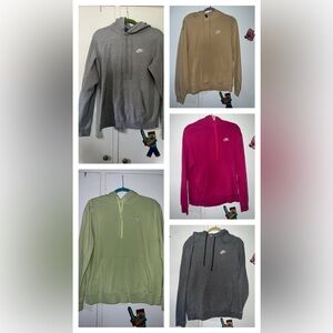 Lot of 5 Nike size medium women’s pull-over hoodies